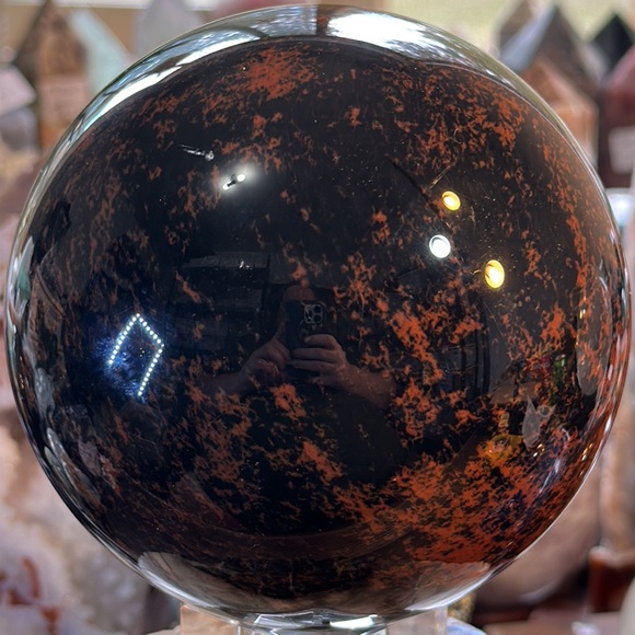 Mahogany Obsidian Crystal Sphere! - Picture 3 of 8
